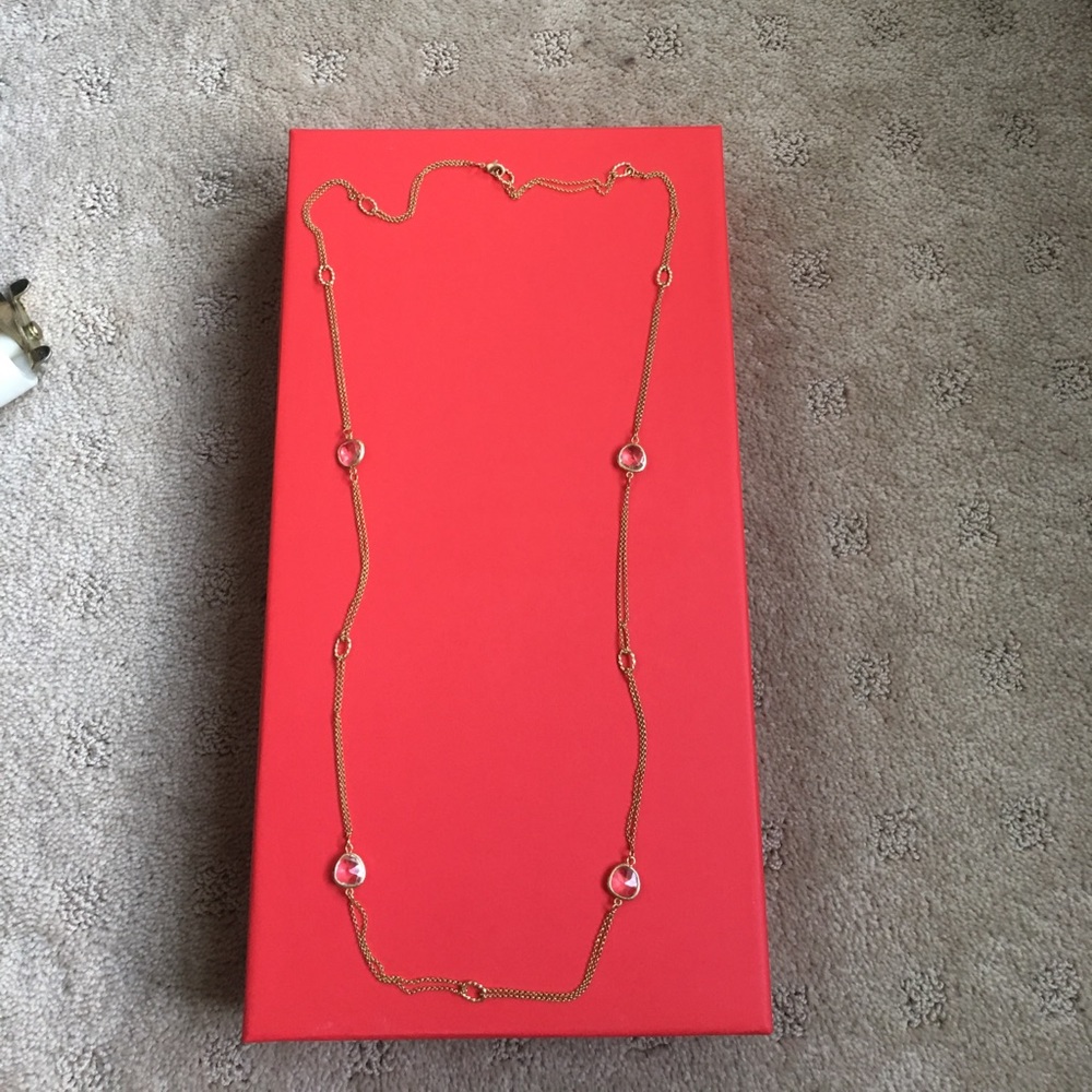 Gold & clear stone necklace