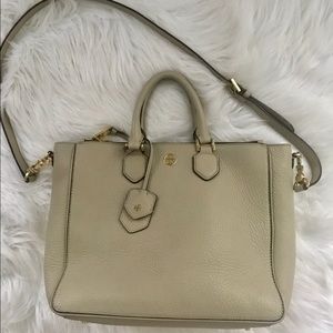 Tory Burch Robinson double zip satchel w/dust bag