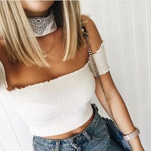 White bandana choker