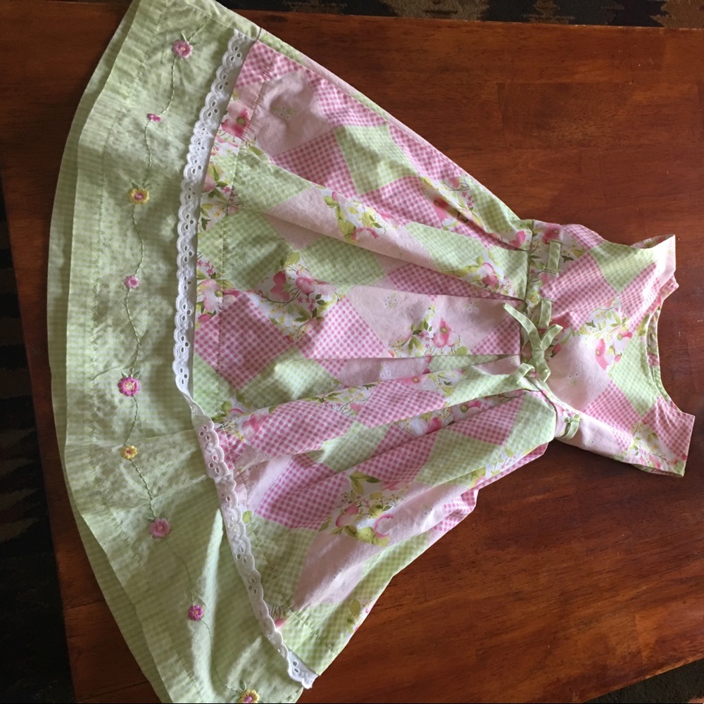Girl's patchwork pattern sundress