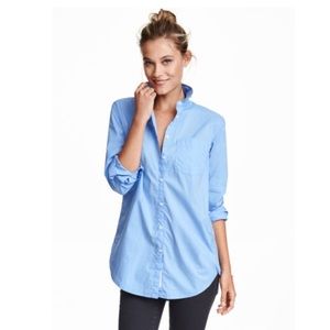 H&M | L.O.G.G. Long Cotton Shirt | Light Blue | 12