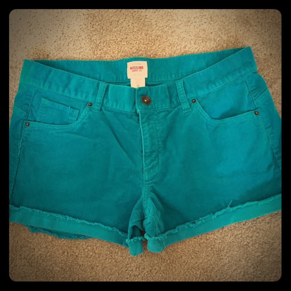 Mossimo teal corduroy shorts