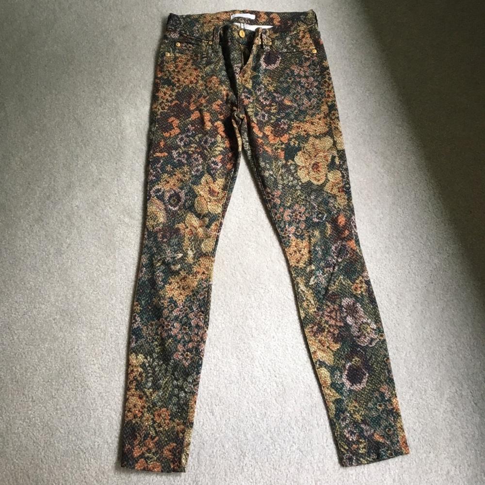 7 for all man kind skinny patterned jeans