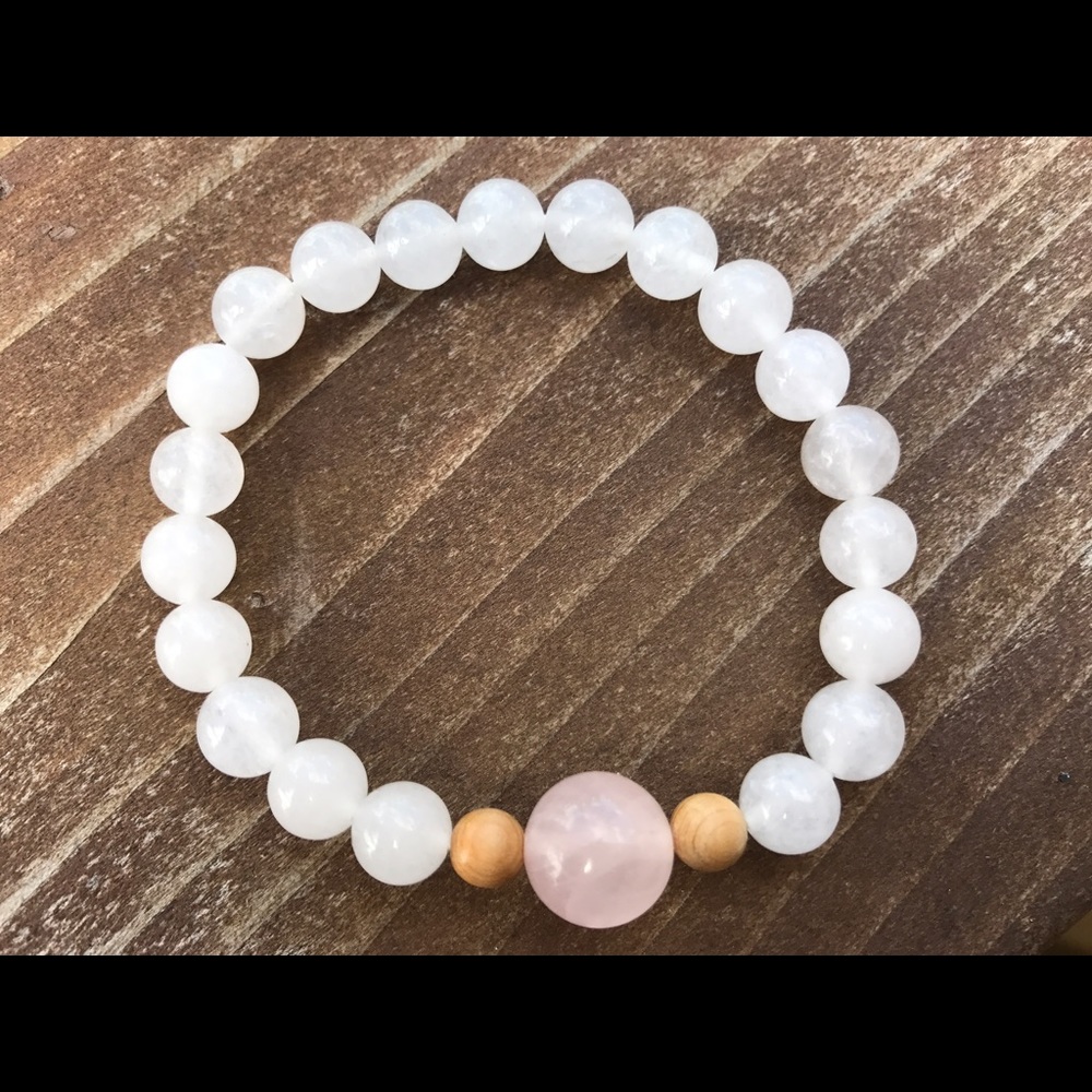 Yogi Surprise rose quartz/jade "love yourself"