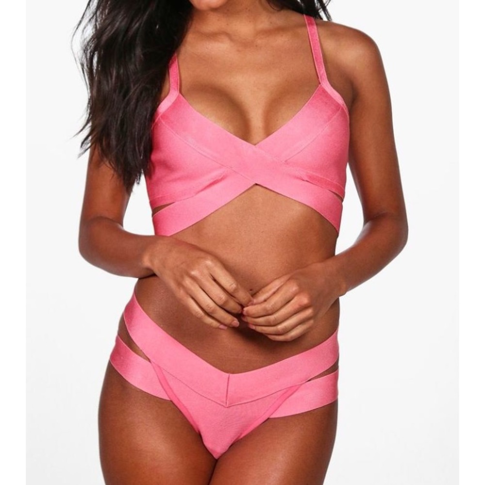 Pink Bandage bikini set