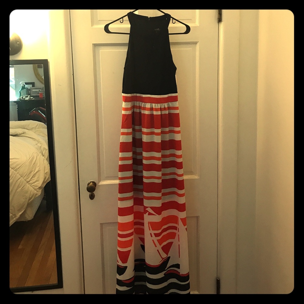 NWT Kensie Nautical maxi dress
