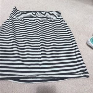 Stripped pencil skirt