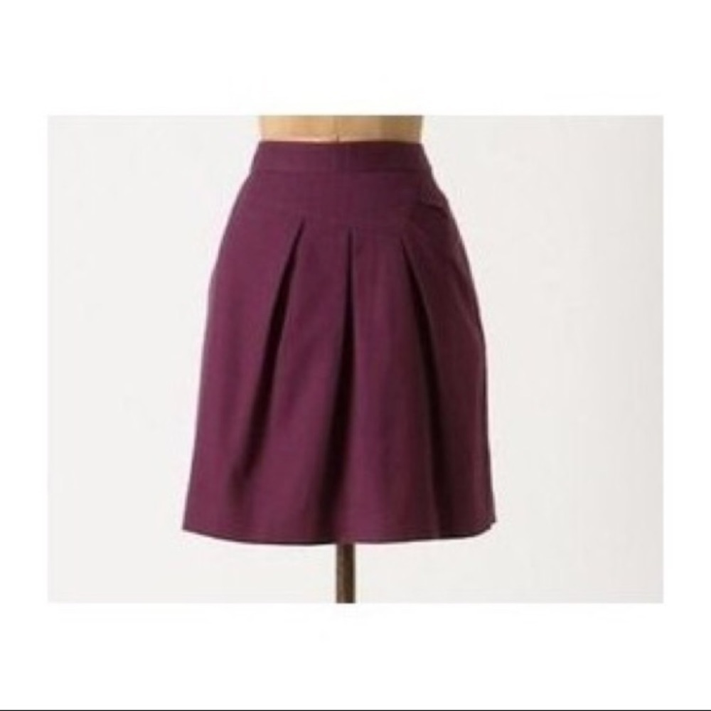 Anthropologie Tabitha Plum Runny Yoke Skirt