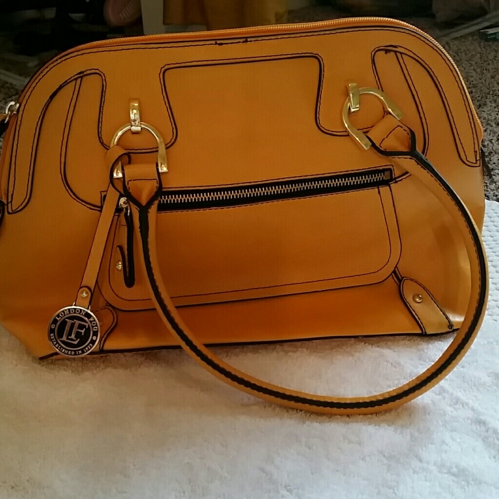 London Fog NEVER USED mustard yellow purse