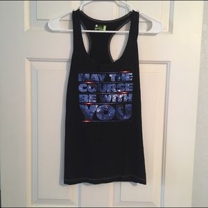 Raw Threads May The Course Be With You Racer Tank