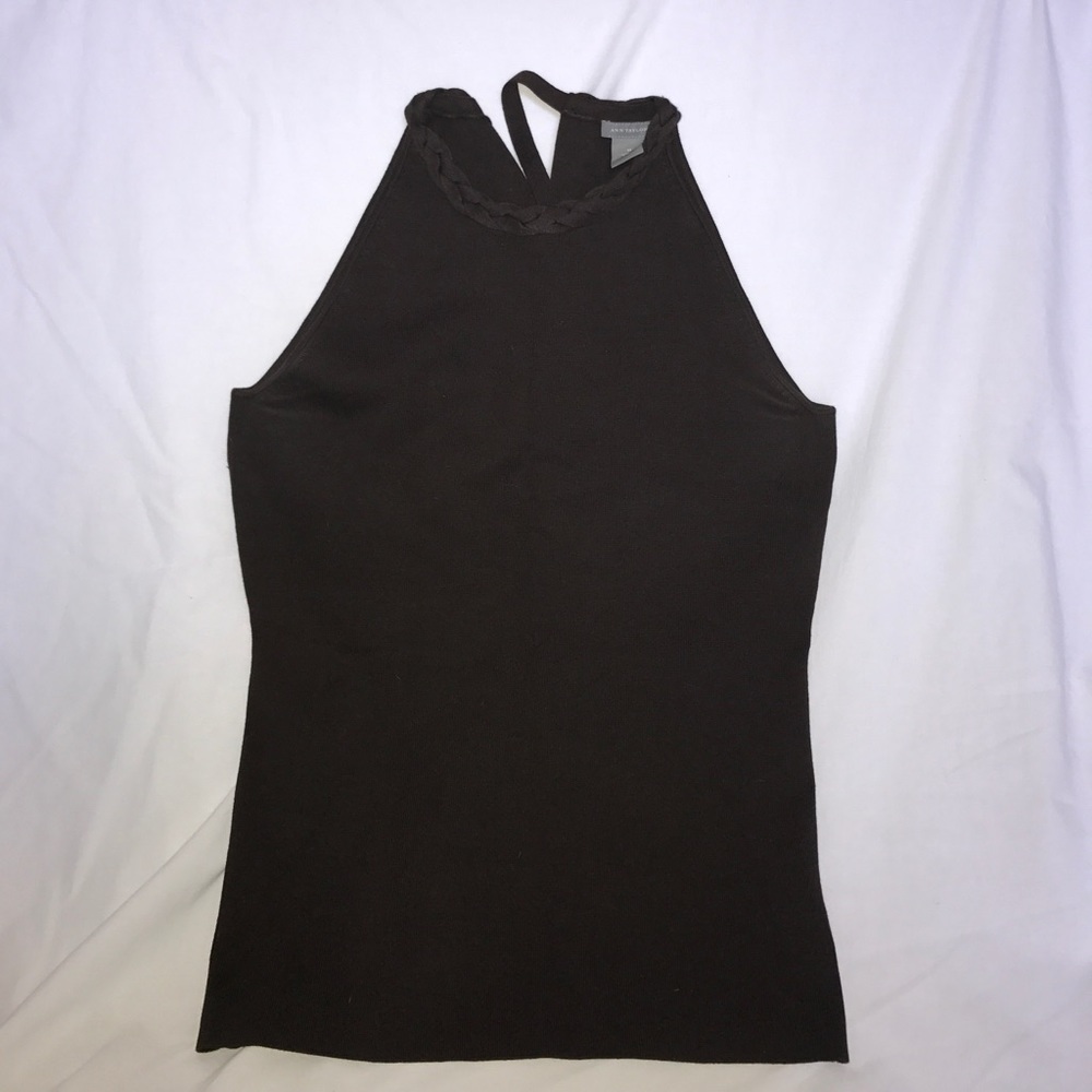 Ann Taylor knit halter top in Brown, Medium