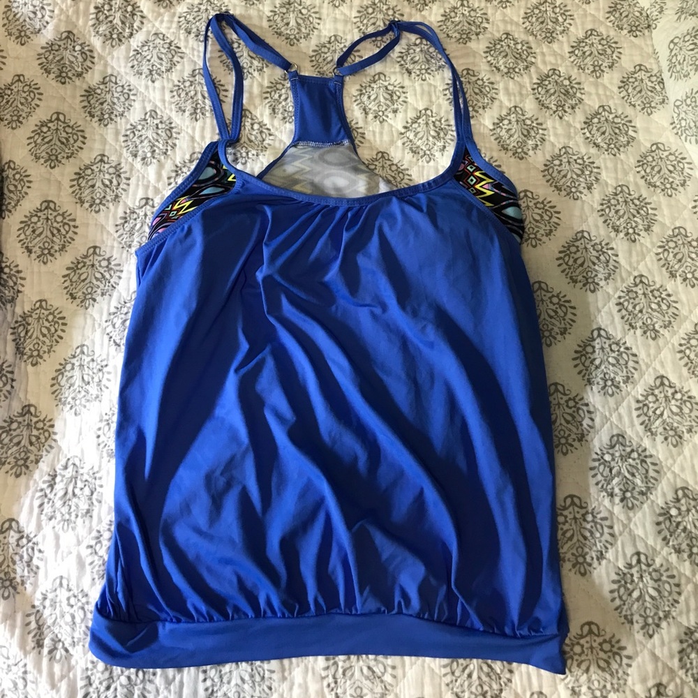 Cute sporty tankini swim top size M