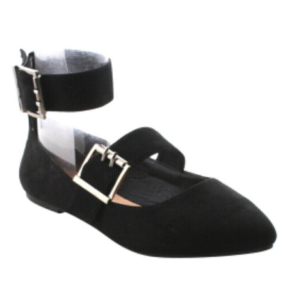 Ankle Strap Flats w/Adjustable Buckle Closure