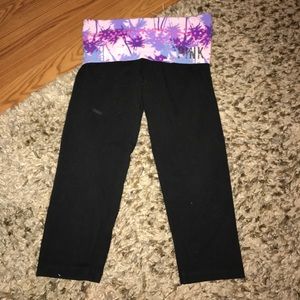 Victoria's Secret pink cropped yoga pants