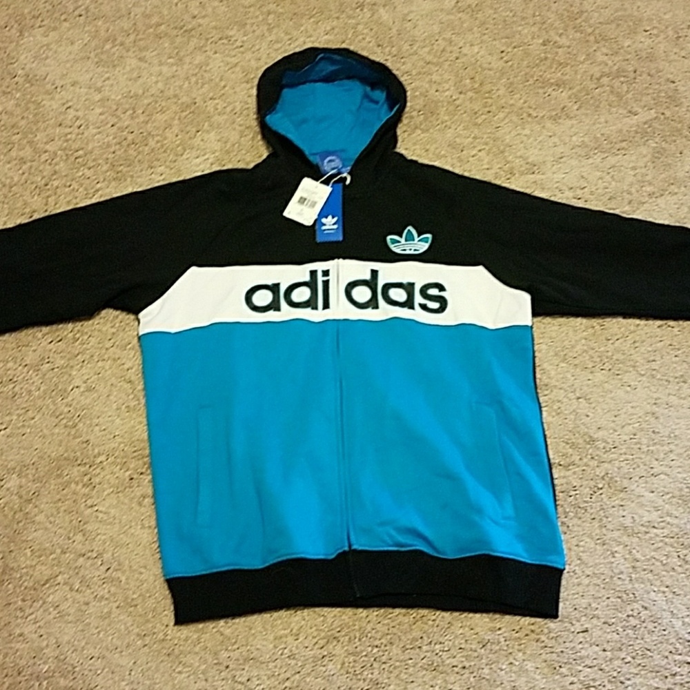 NWT ADIDAS blue hoodie