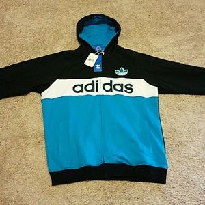 NWT ADIDAS blue hoodie