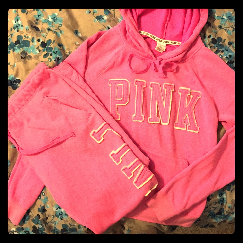 *Set!* VSPINK sweatpants & hoodie sweatsuit