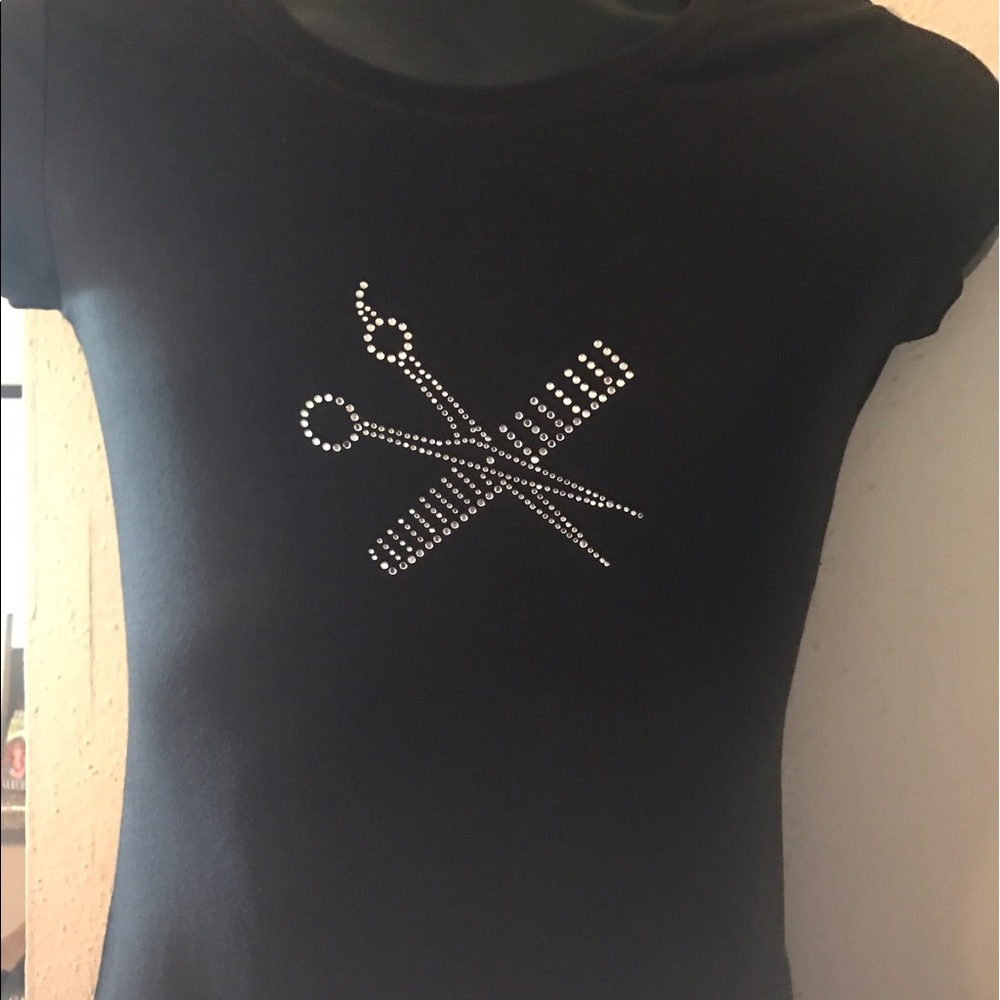 NWOT, Black Short Sleeve Tee with Silver 💎 SZ S