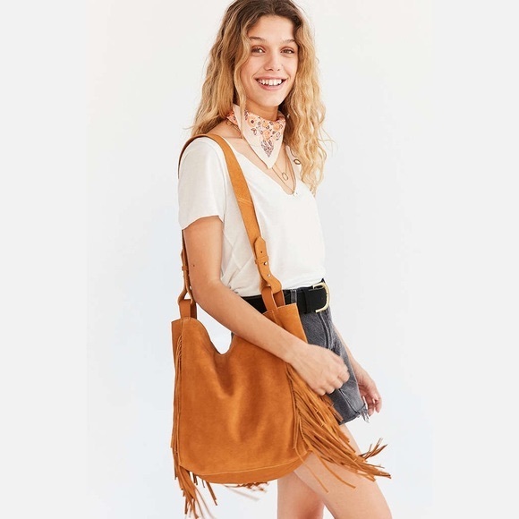 Urban Outfitters brown suede fringe bag - Picture 2 of 7