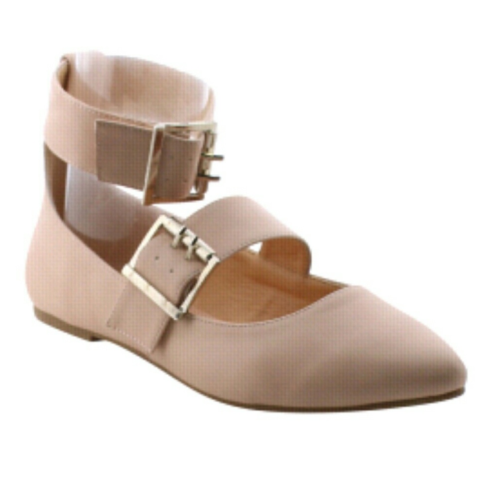 Ankle Strap Flats w/Adjustable Buckle Closure
