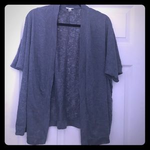 Grey open cardigan