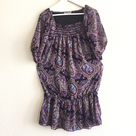 Floral dropwaist dress - Picture 1 of 4