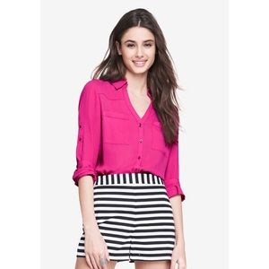 Express Portofino Shirt in Hot Pink.