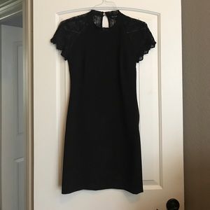 Zara - Black Lacey Cocktail Dress - M