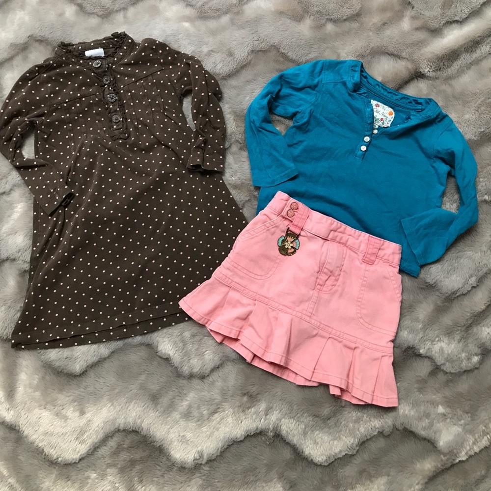 Bundle 24m skirt top(18-24m) & polkadot dress