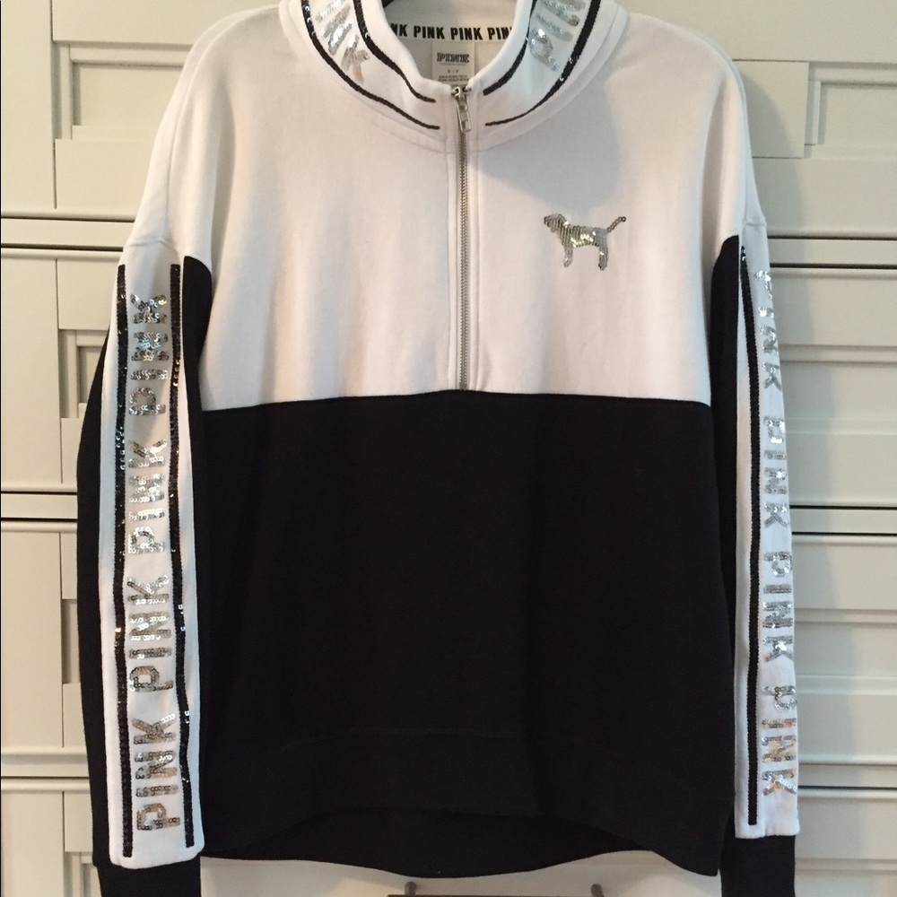 PINK 3/4 zip sweatshirt