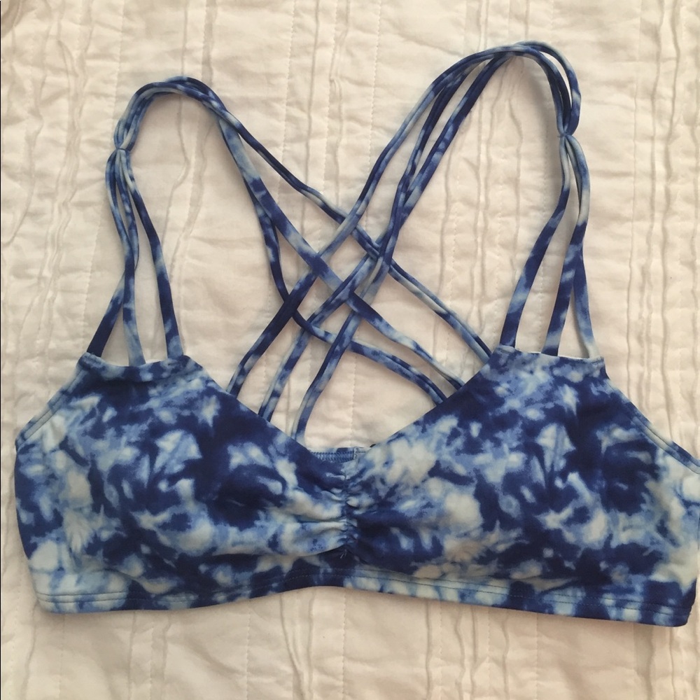 VS PINK Blue Tie Dye Bikini Top