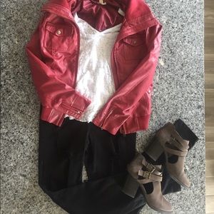 BOGO Red Leather Jacket