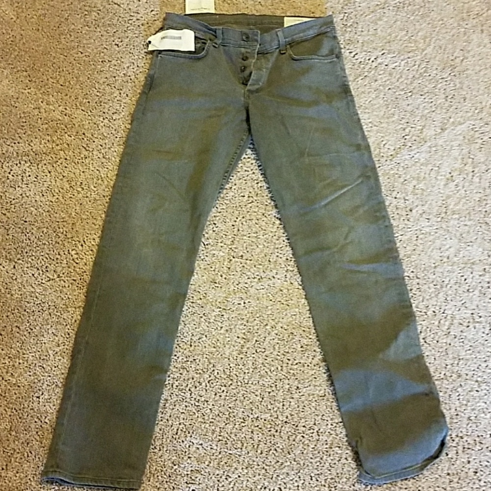 NWT Rag & Bone Slim Leg Gray Jeans 33x34