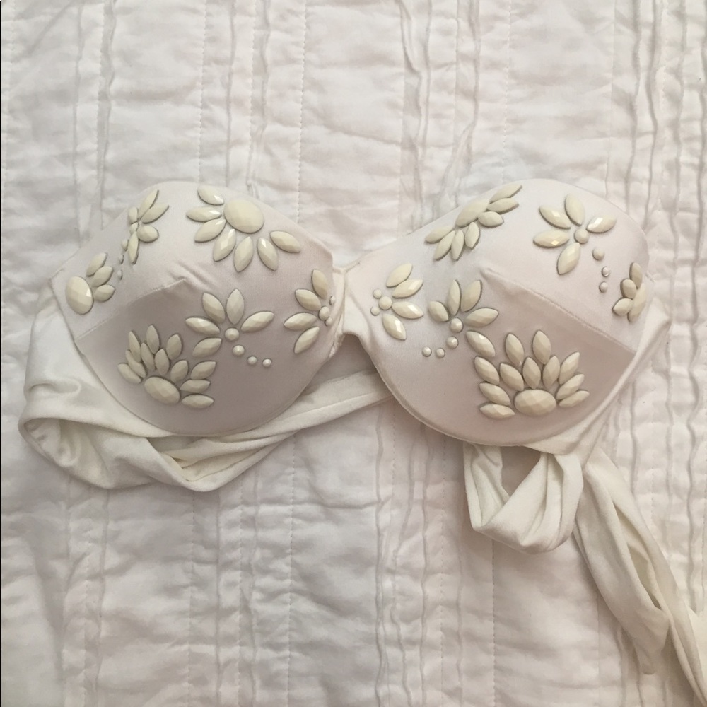 White Jeweled VS Bikini Top