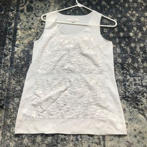 Loft sheer white tank