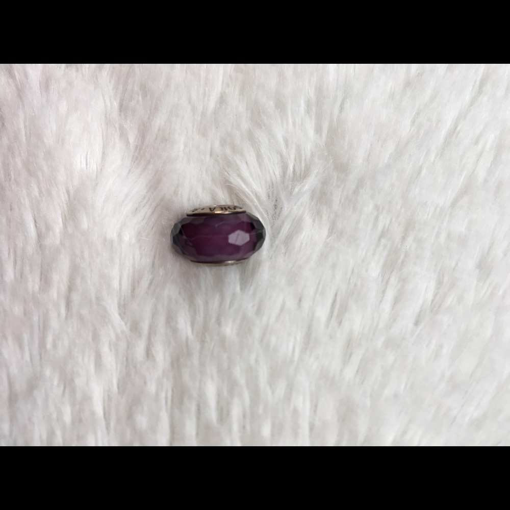 Purple pandora glass bead