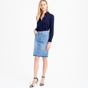Jcrew denim skirt size 29 NWT