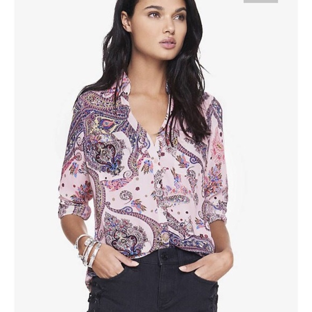 Express Paisley Portofino Shirt.