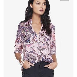 Express Paisley Portofino Shirt.