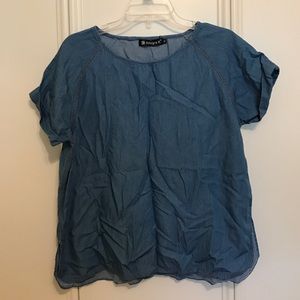 Chambray style top by Allegra K size XL