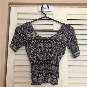 Small Patterned Crop Top