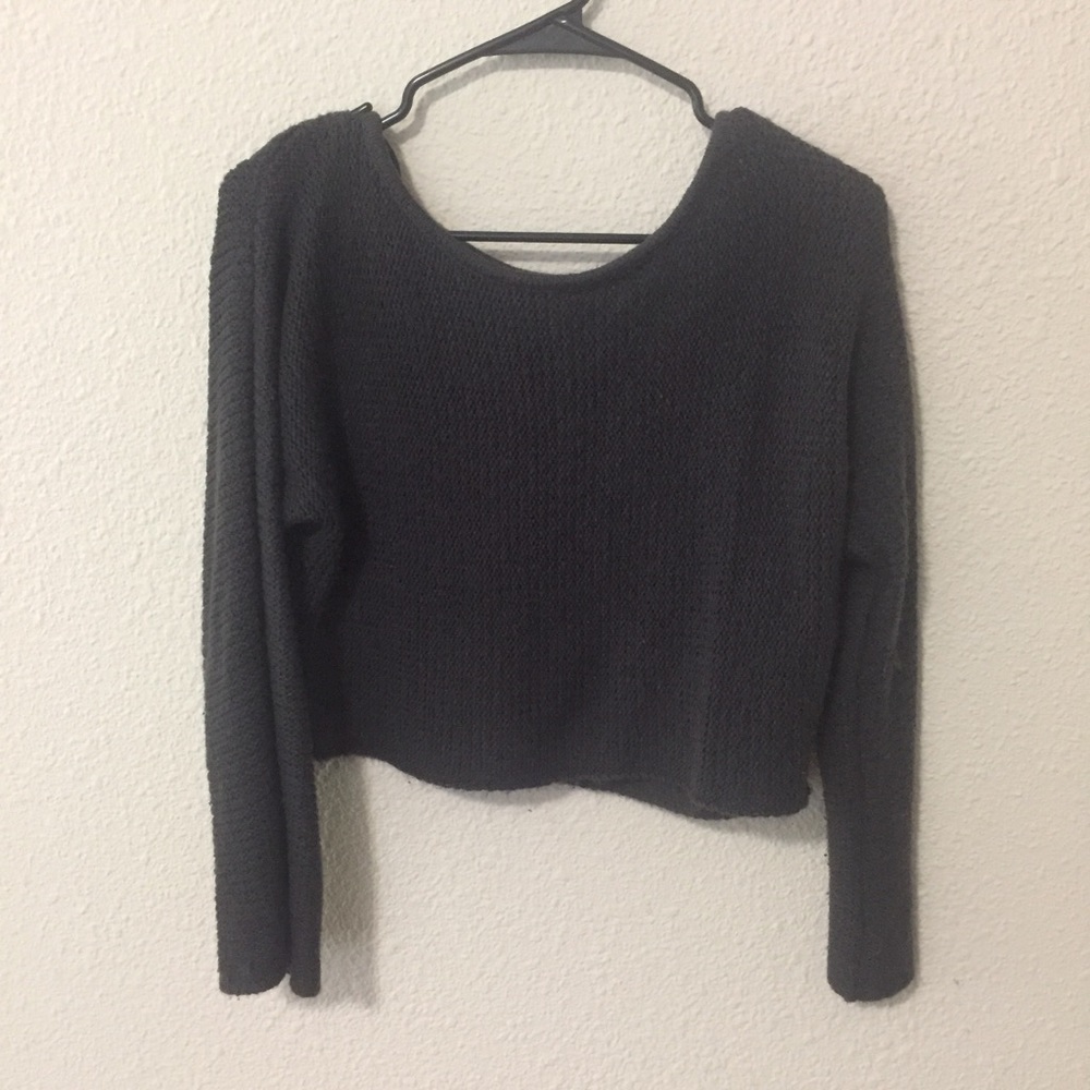 Gray cropped sweater
