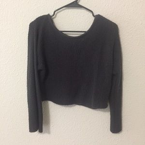 Gray cropped sweater