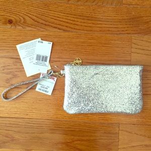 Adrienne Vittadini Silver Glitter Charging Wallet