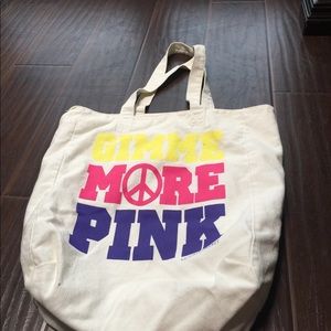 White PINK Victoria's Secret tote