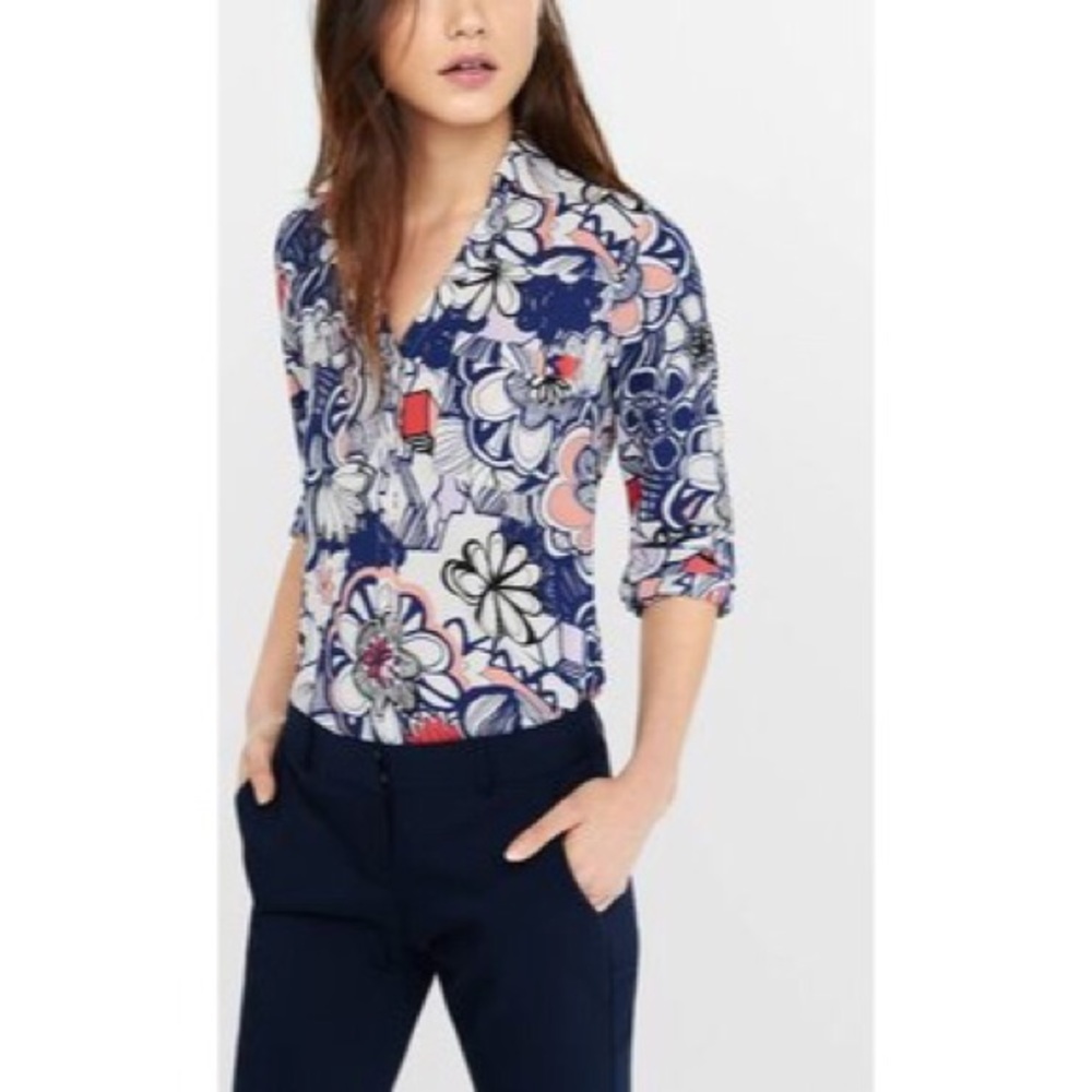 Express Slim Fit Portofino Shirt.