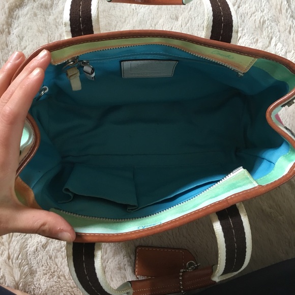 Striped Coach Bag - Picture 3 of 7