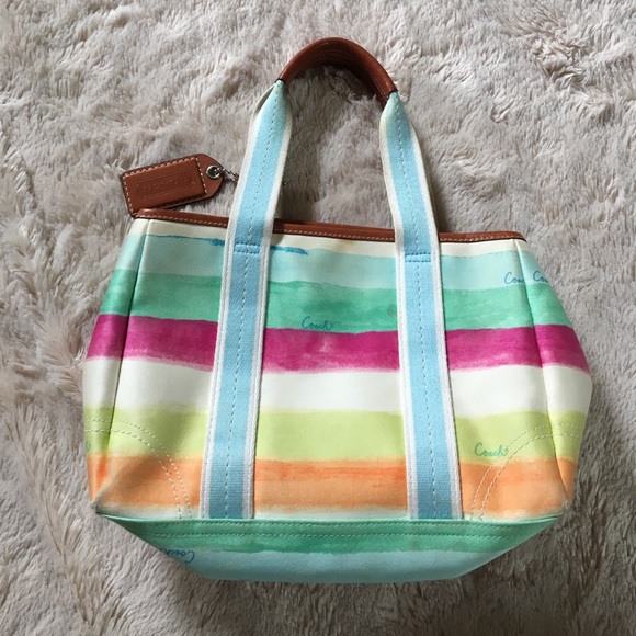 Striped Coach Bag - Picture 4 of 7