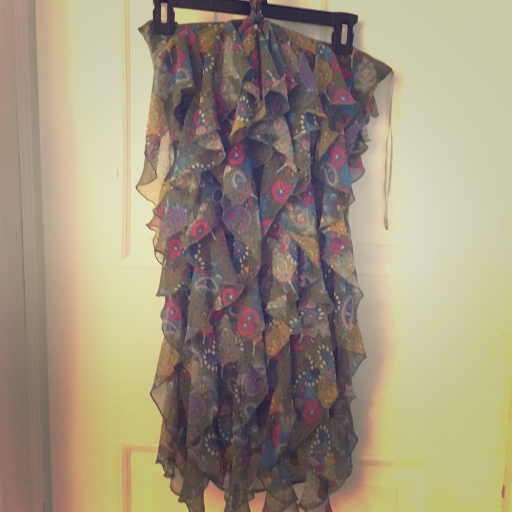 Paisley mini halter dress