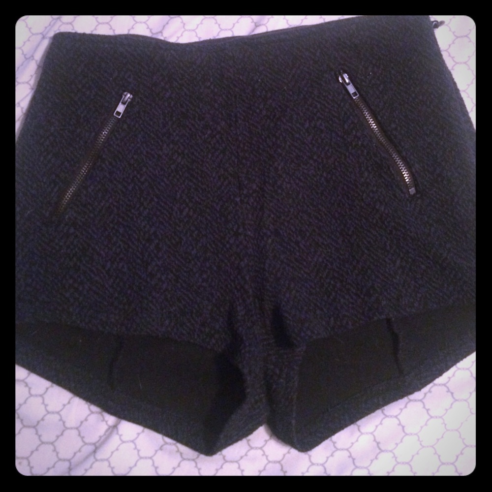 Tweed Urban Outfitters High Waisted Shorts.